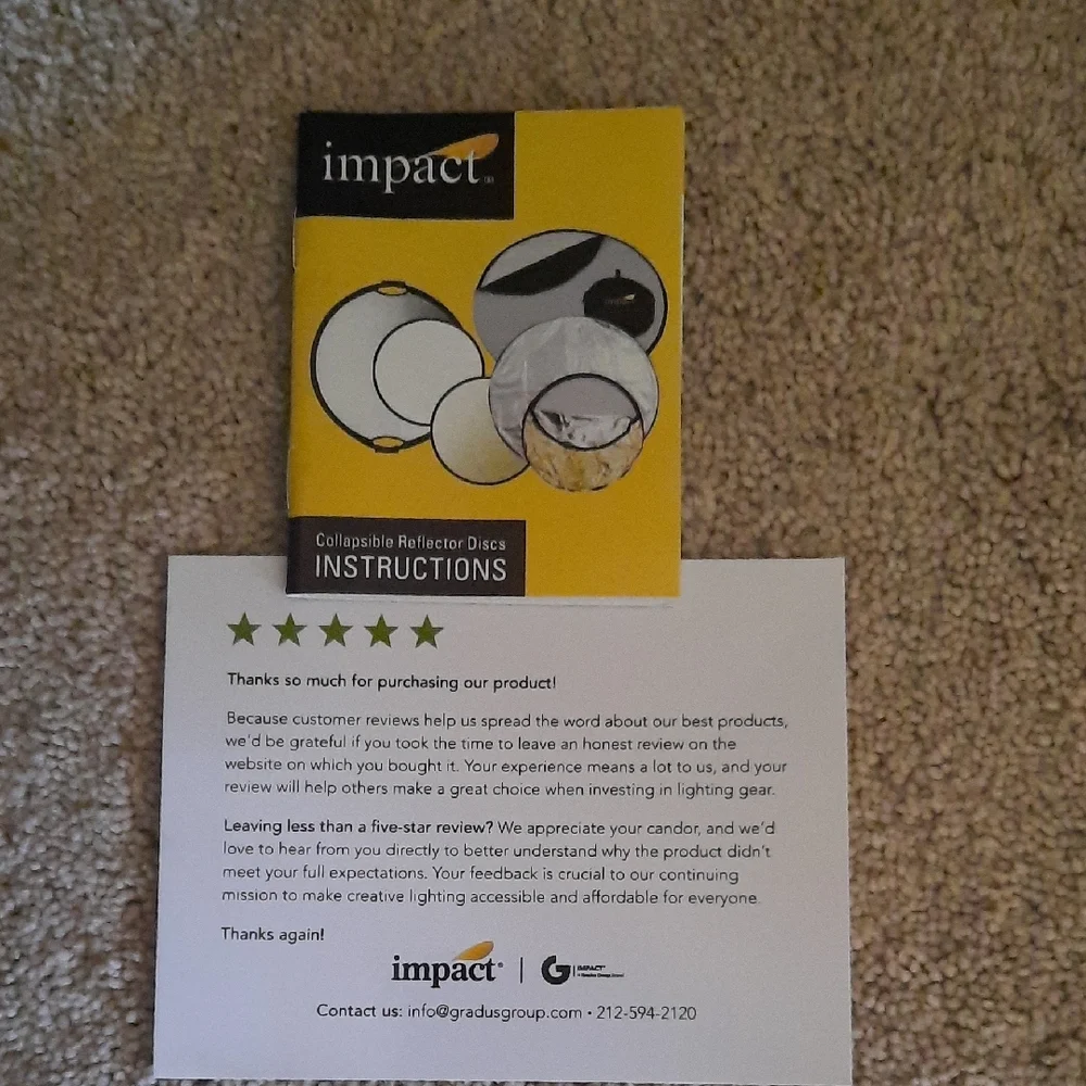 Impact 5 In 1 Collapsible Circular Reflector With Handles 42